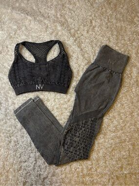 NV Grey Active 2 Piece Set - Sport Bra & Leggings